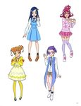  aida_mana dokidoki!_precure dress heels hishikawa_rikka kenzaki_makoto pantyhose pretty_cure takahashi_akira thighhighs yotsuba_alice 