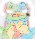 anal anthro blue_yoshi colored digital_drawing_(artwork) digital_media_(artwork) dinosaur feral frothing gangbang generation_1_pokemon genitals green_yoshi group group_sex interspecies male male/male mammal mario_bros murid murine nintendo penis pikachu pokemon pokemon_(species) pokephilia prehistoric_species rat reptile rodent scalie sex sketch trio yoshi yoshikachu