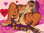 andromorph anthro anus belly belly_hair bengal_tiger big_butt big_clitoris bodily_fluids body_hair butt butt_hair chest_hair clitoris dreadlocks felid genital_fluids genitals gold_(metal) gold_tooth grainy_background hairy_legs hi_res holidays intersex lddraws male mammal mastectomy_scar monroe_(lddraws) muscular muscular_male nipple_piercing nipples pantherine piercing retro scar solo tail tiger trans_(lore) trans_man_(lore) vaginal_fluids valentine's_day