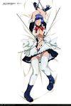  bondage cleavage dakimakura dress eyepatch heels ikkitousen maid miyazawa_tsutomu no_bra open_shirt pantsu ryomou_shimei thighhighs torn_clothes 