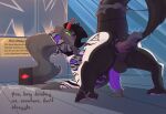 absurd_res anal anal_penetration animal_genitalia anus balls bdsm bodily_fluids bondage bonded bound butt chapaevv dialogue digital_media_(artwork) duo english_text erection fan_character feral friendship_is_magic fur genital_fluids genitals goo_creature hasbro hi_res king_sombra_(mlp) male male/male male_penetrated male_penetrating male_penetrating_male museum my_little_pony nude open_mouth oral oral_penetration penetration penis pinned restraints sex size_difference slime submissive tail text urethral urethral_bulge urethral_penetration xyners