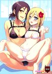  bikini cameltoe christa_lenz cleavage erect_nipples namaniku_atk shingeki_no_kyojin swimsuits underboob ymir_(shingeki_no_kyojin) yuri 