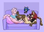  animal_genitalia animal_penis animate_inanimate anthro balls bear black_pawpads bottomless bottomless_anthro bottomless_male brown_body brown_fur brown_hair butt canid canine canine_genitalia canine_penis canis clothed clothing domestic_cat domestic_dog erection eyes_closed feet felid feline felis femboy foot_fetish foot_in_face foot_play footjob fur furniture genitals giant_panda hair hi_res highlights_(coloring) humanoid_genitalia humanoid_penis knot leona_(aka)_little_one living_plushie male mammal multicolored_body multicolored_fur mutual_footjob mutual_masturbation pawpads paws penis pink_body pink_fur pink_hair plushie purple_background sex simple_background sledge_revorse sofa tan_body tan_fur tongue tongue_out two_tone_body two_tone_fur white_highlights xing1 