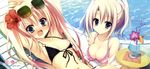  asakura_hayate bikini breasts cleavage erect_nipples majo_koi_nikki megane nipple_slip nipples qoobrand swimsuits tokeizaka_kanon tokeizaka_rei wardrobe_malfunction 