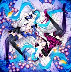  7th_dragon 7th_dragon_2020 7th_dragon_2020-ii dress gothic_lolita hatsune_miku headphones heels lolita_fashion miwa_shirow thighhighs vocaloid 