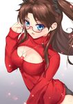  ass cleavage fate/stay_night fate/stay_night_unlimited_blade_works fate/zero megane pantsu pc99527 sweater toosaka_rin 