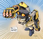 anthro armor cybernetics electronics endjfcar english_text headgear headphones headset headset_microphone hi_res hydraulics machine mech_suit mechanical_suit power_armor text