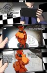 2025 3_toes absurd_res animatronic anthro areola artist_name bear big_areola big_breasts big_butt black_bow_tie blue_eyes bow_tie breasts brown_body bubble_butt butt clothing comic crossgender curvy_figure dialogue digital_drawing_(artwork) digital_media_(artwork) duo electronics english_text eyelashes feet female fingers five_nights_at_freddy&#039;s five_nights_at_freddy&#039;s_2 glistening glistening_body hat headgear headwear hi_res huge_areola huge_breasts huge_butt huge_hips huge_thighs human inside light-skinned_male light_body light_skin machine male mammal mtf_crossgender multicolored_body necktie night_guard nipples nude nude_anthro nude_female phone phone_call phone_guy_(fnaf) pole puffy_nipples robot rosy_cheeks scottgames security security_camera security_guard segmented_arms segmented_body segmented_legs short_tail smile strip_club stripper_pole tail text thegeckoninja thick_thighs toes top_hat toy_freddy_(fnaf) two_tone_body url voluptuous voluptuous_anthro voluptuous_female watermark wide_hipped_anthro wide_hipped_female wide_hips