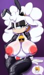anthro areola bell bell_collar big_breasts blue_eyes bovid breasts canid canine caprine clothing collar costume duo female fox hi_res huge_breasts idw_publishing lanolin_the_sheep_(sonic) male mammal miles_prower pasties pliica_22 reverse_bunny_costume sega sheep slightly_chubby sonic_the_hedgehog_(comics) sonic_the_hedgehog_(idw) sonic_the_hedgehog_(series)