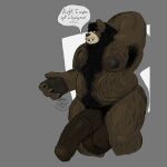 adrian_dough animal_genitalia animal_penis anthro armpit_hair balls bear bearnard_adams becoming_erect belly big_balls big_nipples big_penis black_bear black_hair black_nipples body_hair butt_hair claws darkened_balls darkened_genitalia darkened_penis english_text equine_genitalia equine_penis eyebrows genitals grower hair hairy half-erect hand_behind_head happy_trail hi_res huge_penis hyper hyper_genitalia hyper_penis long_penis looking_away male mammal mane medial_ring moobs nipples overweight pawpads penis pubes smile solo talking_to_viewer text tusks unibrow ursine vein veiny_penis