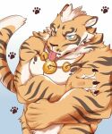 anthro felid lin_hu male mammal nekojishi pantherine salga_0310 solo studio_klondike tiger