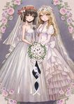  cleavage dress tagme takatora wedding_dress 
