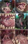 acidic anthro anthro_on_feral anthro_prey bestiality black_body black_claws black_pawpads black_scales black_wings blue_eyes bodily_fluids buckteeth claws comic cum cumshot day dragon duo ejaculation english_text erection eyewear eyewear_only fangs feral feral_pred fur genital_fluids genitals glasses glasses_only glistening glistening_eyes grass grey_body grey_scales hair hi_res humanoid_genitalia humanoid_penis in_mouth inside_mouth lagomorph larger_feral larger_male larger_pred leporid male male/male male_anthro male_feral male_pred male_prey mammal mane masturbating_pred masturbation membrane_(anatomy) membranous_wings mythological_creature mythological_scalie mythology no_sclera nude nude_anthro nude_male nude_prey on_tongue open_mouth oral_vore outside palate pawpads penile penile_masturbation penis pink_body pink_eyes pink_fur pink_hair pink_inner_ear pink_mouth pink_penis pink_tongue plant purple_hair rabbit red_mane red_penis ridged_penis saliva saliva_string scales scalie semi-anthro sharp_teeth short_hair size_difference smaller_anthro smaller_male spread_legs spreading teeth text tongue tongue_out uvula_on_head vore wearing_glasses white_claws wings