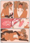 anthro anus balls belly bent_over big_breasts blush bodily_fluids bottomwear breast_grab breast_play breast_squish breast_to_breast breasts brown_body brown_fur brown_hair butt clothed clothing comic cum cum_in_uterus cum_in_vagina cum_inside cum_on_self digital_media_(artwork) duo facial_markings female from_behind_position fur gender_transformation genital_fluids genital_focus genitals gesture gloves_(marking) green_eyes gynomorph gynomorph/herm gynomorph_penetrating gynomorph_penetrating_herm gynomorph_penetrating_intersex hair hand_gesture hand_on_breast head_markings herm herm_(lore) herm_penetrated hi_res horn hug hybrid intersex intersex/female intersex/intersex intersex_penetrated intersex_penetrating intersex_penetrating_herm intersex_penetrating_intersex kiss_on_lips kissing magic magic_user male_(lore) mammal markings mask_(marking) mth_transformation mti_transformation narusewolf no_underwear nude nude_anthro penetration procyonid raccoon raised_tail rear_view red_eyes runa_ravnsdal saliva sex short_hair squish tail transformation twinning uterus uterus_view vaginal vaginal_fluids vaginal_penetration vulva