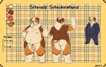 2025 animal_genitalia anthro asian_clothing balls belly big_belly butt canid canine canine_genitalia canis clothing darkened_balls darkened_genitalia domestic_dog domestic_pig east_asian_clothing flat_colors fluffy genitals hi_res high_school_uniform japanese_clothing japanese_school_uniform kemono male mammal model_sheet molosser moobs mountain_dog navel nipples nude overweight overweight_anthro overweight_male pigtails saint_bernard school_uniform sheath simple_background solo solo_focus suid suine sus_(pig) tuft tufted_fur uniform