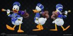 2024 2:1 3_toes 3d_(artwork) 4_fingers anatid anseriform anthro artist_name avian beak bird black_background black_eyes blue_clothing blue_hat blue_headwear blue_sclera blue_shirt blue_topwear bottomless bottomless_anthro bottomless_male bracelet clothed clothed_anthro clothed_male clothing colored digital_media_(artwork) disney donald_duck duck english_description english_text feet fingers fist front_view fur gold_(metal) gold_bracelet gold_jewelry hat headgear headwear hi_res holding_wand jewelry kingdom_hearts light lighting logo male male_anthro membrane_(anatomy) michele_garzia open_beak open_mouth open_smile orange_beak orange_feet pattern_background pockets rear_view red_tongue shaded shirt side_view simple_background smile smiling_at_viewer solo square_enix tail text toes tongue topwear webbed_feet white_body white_fur white_tail zipper