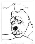 2024 4:5 absurd_res anthro avian bird black_and_white black_nose bodily_fluids border canid canine canis clothing collared_shirt comic dialogue domestic_dog duo english_text eyebrows facial_scar hi_res hug maccaw_(sharkinthepark) macleish_(sharkinthepark) male mammal markings monochrome owl sad scar sharkinthepark shirt simple_background tears text thick_eyebrows topwear whisker_markings white_background white_border