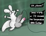 balls bdsm big_balls big_penis bodily_fluids bondage bound cock_and_ball_torture crying cuff_(restraint) darkened_balls darkened_genitalia darkened_penis dialogue digital_media_(artwork) dripping english_text erection feral forced foreskin genital_fluids genital_torture genitals heat_(temperature) heated_metal huge_penis humanoid_genitalia humanoid_penis male offscreen_character pawpads paws penetration penis penis_torture pincoosh pink_pawpads precum precum_drip rain_world raised_leg restrained restrained_arms restraints sadism signature slugcat smoke solo sounding_rod speech_bubble survivor_(rain_world) tears tears_of_pain temperature_play text torture tremble_spikes urethral urethral_bulge urethral_penetration videocult wide_eyed