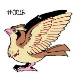 1:1 2025 ambiguous_gender beak biped feathered_wings feathers feet feral flavia-elric generation_1_pokemon low_res mouth_closed nintendo pidgey pokemon pokemon_(species) pupils simple_background solo spread_wings standing tail tail_feathers talons toes white_background white_pupils white_sclera wings
