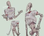 3_fingers clothing crop_top digital_drawing_(artwork) digital_media_(artwork) fingers japanese_text machine not_furry robot shirt simple_background solo star_wars text topwear