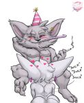 3_toes 4_fingers ahegao anthro blind_eye blush canid canine cigarette clothing duo ear_piercing ear_ring eye_scar facial_scar feet fellatio fennec_fox fennephilim_fox fingers fox fur hair hand_behind_head hat headgear headwear heart_symbol hi_res kled_(lol) league_of_legends looking_pleasured male male/male mammal narrowed_eyes oral party_hat party_hat_only party_horn penile piercing pink_ear_ring red_eyes ring_piercing riot_games scar sex sitting smoke soles tagger_fox tencent toes true_fox white_body white_fur white_hair yordle