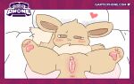 anal animated anus bed blinking brown_body brown_eyes brown_fur caroll duo eevee eeveelution female feral fur furniture gaping gaping_anus gaping_vagina gartic_phone generation_1_pokemon genitals handjob heart_symbol human looking_at_viewer lying lying_on_bed male male/female mammal nintendo on_bed paws penile pokemon pokemon_(species) sex short_playtime spread_anus spread_legs spreading tail tail_motion tailwag vaginal vulva