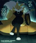 2025 absurd_res anthro bandai_namco big_breasts black_bodysuit black_clothing black_latex black_legwear black_sclera black_skinsuit black_thigh_highs blue_eyes bodysuit breasts clothing coat crossed_legs crossover dialogue digimon digimon_(species) english_text female fluffy fluffy_tail fur fusion hi_res latex latex_bodysuit latex_clothing latex_legwear latex_skinsuit latex_thigh_highs legwear looking_at_viewer multicolored_body multicolored_fur neck_tuft nine_sols orangedog pipe red_candle_games renamon sitting skinsuit solo speech_bubble tail text thick_thighs thigh_highs tight_clothing toeless_thigh_highs topwear tuft two_tone_body two_tone_fur white_body white_fur wide_hips yellow_body yellow_clothing yellow_coat yellow_fur yellow_topwear yi_(nine_sols)