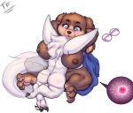 3_toes anthro areola balls big_breasts black_pawpads blue_clothing blush breasts brown_areola brown_body brown_fur canid canine clothing duo ear_piercing ear_ring eyewear feet female fennec_fox fennephilim_fox fox fur genitals glasses hair hands_behind_head heart_symbol hi_res impregnation league_of_legends looking_at_another looking_down lying male male/female mammal mature_female norra_(lol) pawpads penetration piercing pink_ear_ring pink_eyewear pink_glasses ring_piercing riot_games round_glasses size_difference sperm_cell tagger_fox tencent toes true_fox vaginal vaginal_penetration white_body white_fur white_hair yordle