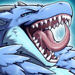 ambiguous_gender bodily_fluids coyrin dragon european_mythology fangs feral fluffy fur furred_dragon furred_scalie mouth_shot mythological_creature mythological_scalie mythology open_mouth saliva saliva_on_tongue saliva_string scalie solo teeth tongue western_dragon zeph_(nightfire_zephyr)