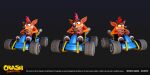 2024 3d_(artwork) 4_fingers activision anthro arms_bent artist_name bandicoot black_background black_eyes black_nose blender_(artwork) blue_bottomwear blue_clothing blue_shorts bottomwear brown_clothing brown_eyebrows brown_footwear brown_gloves brown_handwear brown_inner_ear brown_shoes clenched_teeth clothed clothed_anthro clothed_male clothing crash_bandicoot crash_bandicoot_(series) crash_team_racing_(series) digital_media_(artwork) driving driving_kart english_description english_text eyebrows facial_markings fingers footwear fur gloves hair handwear head_markings hi_res kart light lighting male male_anthro mammal markings marmoset_toolbag_(artwork) marsupial michele_garzia mohawk orange_body orange_fur red_hair shirtless_anthro shirtless_male shoes shorts simple_background sitting solo substance_painter_(artwork) tan_markings teeth text thick_eyebrows vehicle yellow_body yellow_fur