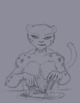 2025 5_fingers anthro arm_tuft arms_bent beef breasts cheek_tuft cheetah cheetah_(dc) curved_eyebrows cutlery dc_comics digital_drawing_(artwork) digital_media_(artwork) dravotnogg eating eating_food eating_meat eating_steak elbow_tuft eyebrows eyelashes facial_tuft featureless_breasts felid feline female fingers food fork front_view fur fur_tuft greyscale half-length_portrait head_tuft holding_fork holding_knife holding_object holding_tool holding_utensil humanoid_hands iris justice_league kitchen_utensils knife looking_at_viewer mammal markings meat medium_breasts monochrome mouth_closed no_pupils nude nude_anthro nude_female plate portrait shoulder_tuft sketch solo spots spotted_arms spotted_body spotted_face spotted_fur spotted_shoulders steak tail thin_eyebrows tools tuft