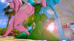 16:9 3d_(artwork) 4k absurd_res aloe_(mlp) anthro beach blush breasts butt butt_in_face cooler cutie_mark digital_media_(artwork) earth_pony equid equine eyewear eyewear_on_head feet female female/female friendship_is_magic group hasbro hi_res horse lens_flare lotus_(mlp) mammal my_little_pony mythological_creature mythological_equine mythology nipples nude outside palm_tree plant pony shadowuwu sibling_(lore) side_boob sister_(lore) sisters_(lore) sky smile sunglasses sunglasses_on_head sunscreen tail teasing towel tranquil_zen tree trio twins_(lore) widescreen