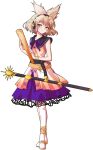  1girl belt black_belt blonde_hair blush brown_eyes collarbone collared_dress commentary_request crying crying_with_eyes_open dairi dress earmuffs frilled_dress frills full_body gradient_clothes gradient_dress half-closed_eyes holding_baton large_variant_set looking_at_viewer medium_hair multicolored_dress pointy_hair ritual_baton sandals sleeveless sleeveless_dress solo tachi-e tears touhou toyosatomimi_no_miko transparent_background variant_set yellow_sandals 