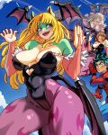 4:5 5_fingers absurd_res anthro anthro_focus big_breasts black_clothing black_leotard blonde_hair blue_eyes breasts brown_hair canid canine capcom claws clothing cosplay cute_fangs darkstalkers fangs female female_focus fingers fox fur green_body green_fur green_hair hair hi_res human ippan_josei izuku_midoriya legwear leotard male mammal marvel morrigan_aensland my_hero_academia ochaco_uraraka pupils purple_clothing purple_legwear quirked_human_(my_hero_academia) raised_hands red_inner_ear side_boob smile solo_focus spider-man_(series) teeth thick_thighs tight_clothing toga_himiko vlizz white_body white_fur white_pupils wide_hips wing_claws wings yellow_eyes