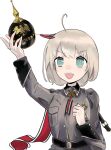  belt black_belt blue_eyes bug c-93_(girls&#039;_frontline) combat_helmet commission girls&#039;_frontline helmet highres holding holding_helmet kandly medal military_uniform non-web_source pickelhaube 