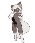 alpha_channel animal_genitalia animal_penis anthro big_penis big_tail black_penis blue_eyes braided_hair canid canine canine_genitalia canine_penis colored_sketch digital_media_(artwork) erection fantasy fur genitals grey_body grey_fur hair hi_res knot knotted_penis leg_markings male mammal markings nude paws penile_spines penis rezaou_(bluesyde) short sketch socks_(marking) solo standing sukiya tail tattoo