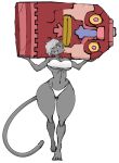 alpha_channel anthro bikini clothing domestic_cat felid feline felis female fur grey_body grey_fur hayakain mammal navel simple_background solo swimwear tasha_(hayakain) tiki transparent_background two-piece_swimsuit white_bikini white_clothing white_swimwear