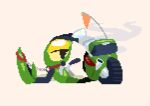 ambiguous_gender arthropod butt emmie_(giik) exhaust feral giik green_body insect leash living_machine living_vehicle looking_back machine mantis moped nonbinary_(lore) pinup pose presenting presenting_hindquarters seductive solo vehicle