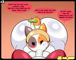 al_gx anthro big_butt bodily_fluids breasts butt butt_focus cheezborger_(chikn_nuggit) chikn_nuggit clothed clothing cuckold cuckquean cum cum_in_mouth cum_inside dialogue domestic_cat english_text felid feline felis fellatio female femboy fur genital_fluids group hawt_saus_(chikn_nuggit) headgear headwear hi_res huge_butt infidelity male male/female mammal multicolored_body nude oral orange_body orange_fur penile red_body rodent scalie sciurid sex short_stack size_difference speech_bubble tail text thick_thighs tree_squirrel trio two_tone_body white_body white_fur white_tail wide_hips