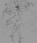 absurd_res alien amputee big_breasts blush breasts briar_(lol) cosplay disability enna_(flophelia) facing_forward female flophelia flowing_hair flustered glowing glowing_horn hair hi_res horn league_of_legends long_hair long_tail looking_at_viewer messy_hair multicolored_hair nude prosthetic prosthetic_leg prosthetic_limb restraints riot_games simple_background sketch spikes stocks straight_hair tail tencent thesium thick_thighs two_tone_hair white_hair