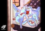 absurd_res animal_genitalia anus balls bed blue_body blue_eyes blue_fur blush brother_(lore) brother_and_sister_(lore) claws clitoris dragon duo erection european_mythology female fur furniture furred_dragon furred_scalie genitals hi_res horn imminent_sex incest_(lore) inside khaoticvex kissing knot male male/female mythological_creature mythological_scalie mythology pawpads penis petals ridged_penis rose_petals scalie sheath sibling_(lore) sister_(lore) spikes spread_legs spreading tail tail_tuft tuft twincest_(lore) twins_(lore) vulva western_dragon window wings zeph_(nightfire_zephyr) zephy_(nightfire_zephyr)