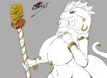 big_breasts black_sclera bodypaint breasts cobra female furgonomics furry-specific_piercing gold_(metal) gold_jewelry hi_res jewelry ketsiantosetai markings nipple_piercing nipples piercing reptile scalie skink_(warhammer_fantasy) smug snake solo tail tail_piercing tribal tribal_markings warhammer_(franchise) warhammer_fantasy wide_hips