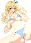  bikini boku_wa_tomodachi_ga_sukunai cleavage erect_nipples kashiwazaki_sena pussy_juice swimsuits transparent_png underboob watanabe_yoshihiro 