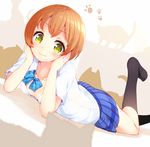  cleavage hoshizora_rin komone_ushio love_live! no_bra open_shirt seifuku 