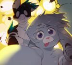2025 anthro anthro_on_anthro black_body black_fur blue_body blue_ears blue_fur blue_hair confusion detonator duo explosion fangs femboy floppy_ears fur green_eyes hair hi_res interspecies kogito lagomorph leporid light lighting looking_at_viewer lop_ears male male/male male_anthro mammal multicolored_body multicolored_ears multicolored_fur nude nude_anthro nude_male pink_nose pink_tongue pupils purple_eyes rabbit selfie short_hair snout species_request striped_ears teal_body teal_fur teeth tongue tongue_out two_tone_ears white_body white_ears white_fur wide_eyed