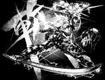  male metal_gear_rising:_revengeance miwa_shirow monochrome raiden sword weapon 