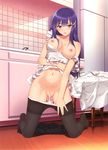  ciel_(company) cum fault!! kamiwazumi_maya naked_apron nipples pantsu panty_pull pantyhose pussy pussy_juice skirt_lift tony_taka 