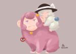  animal_focus animalization black_hat closed_mouth commentary_request expressionless full_body gorilla grey_background hat komeiji_koishi komeiji_satori looking_at_viewer no_humans onikobe_rin purple_eyes simple_background smile third_eye touhou 