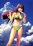  aozaki_aoko bikini cleavage koyama_hirokazu mahou_tsukai_no_yoru swimsuits tan_lines type-moon 