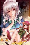  animal_ears hong_meiling inumimi izayoi_sakuya maid monety pantsu tail touhou 